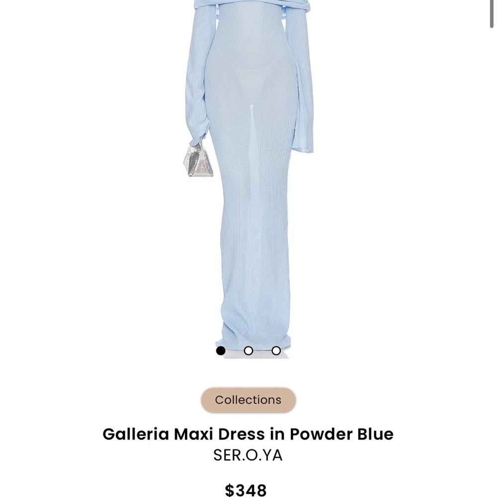 SER.O.YA Blue Off the Shoulder Dress - Revolve